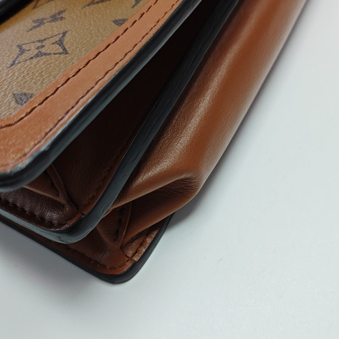 DAUPHINE MM Monogram Coated Canvas Brown