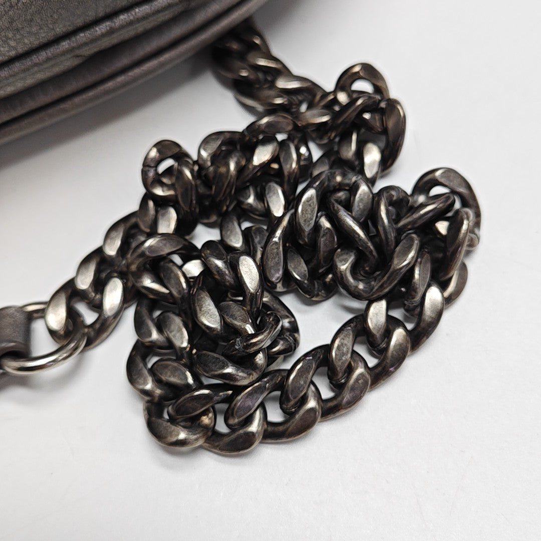 Quilted Grained Calfskin Silver