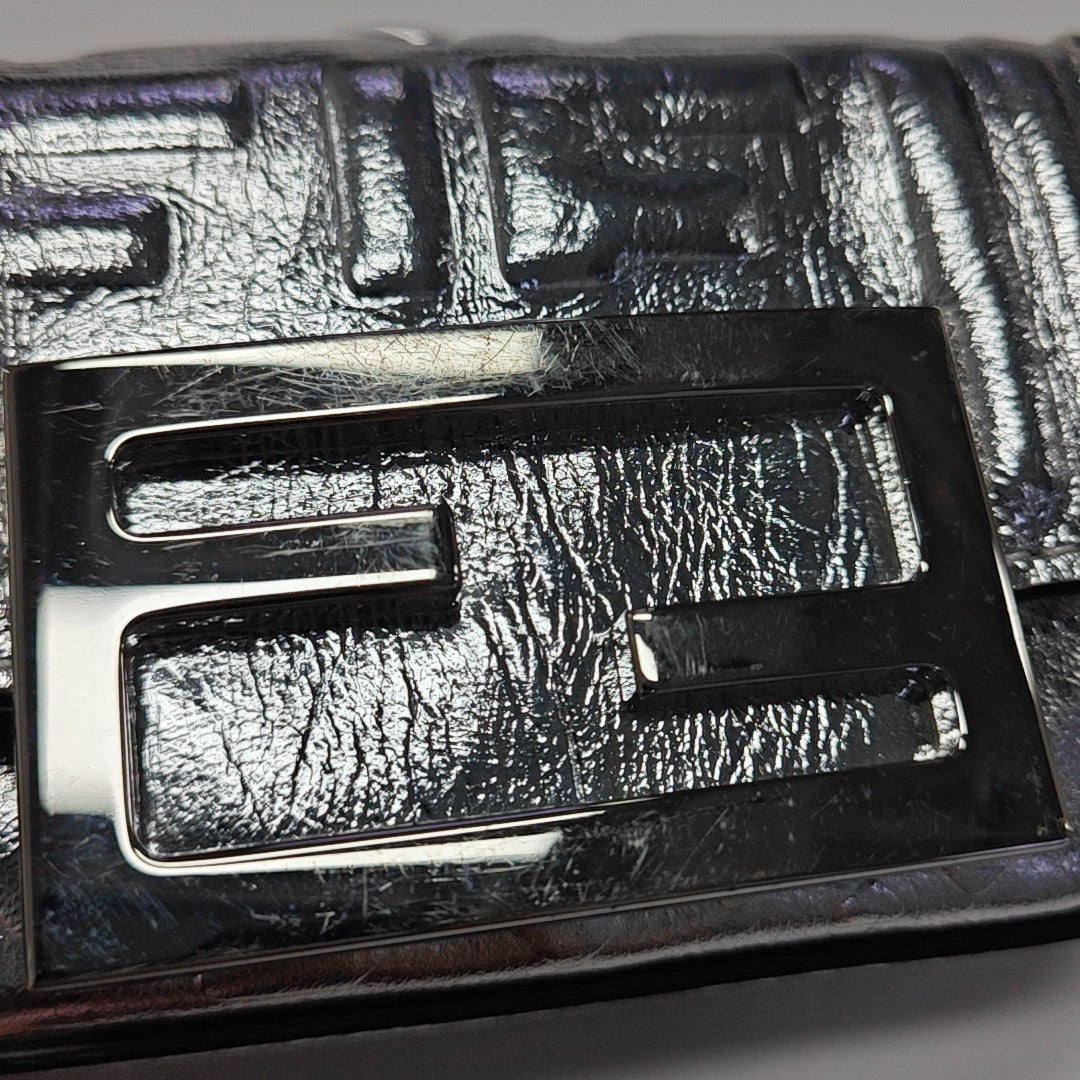 Baguette Super Mini Calfskin Silver