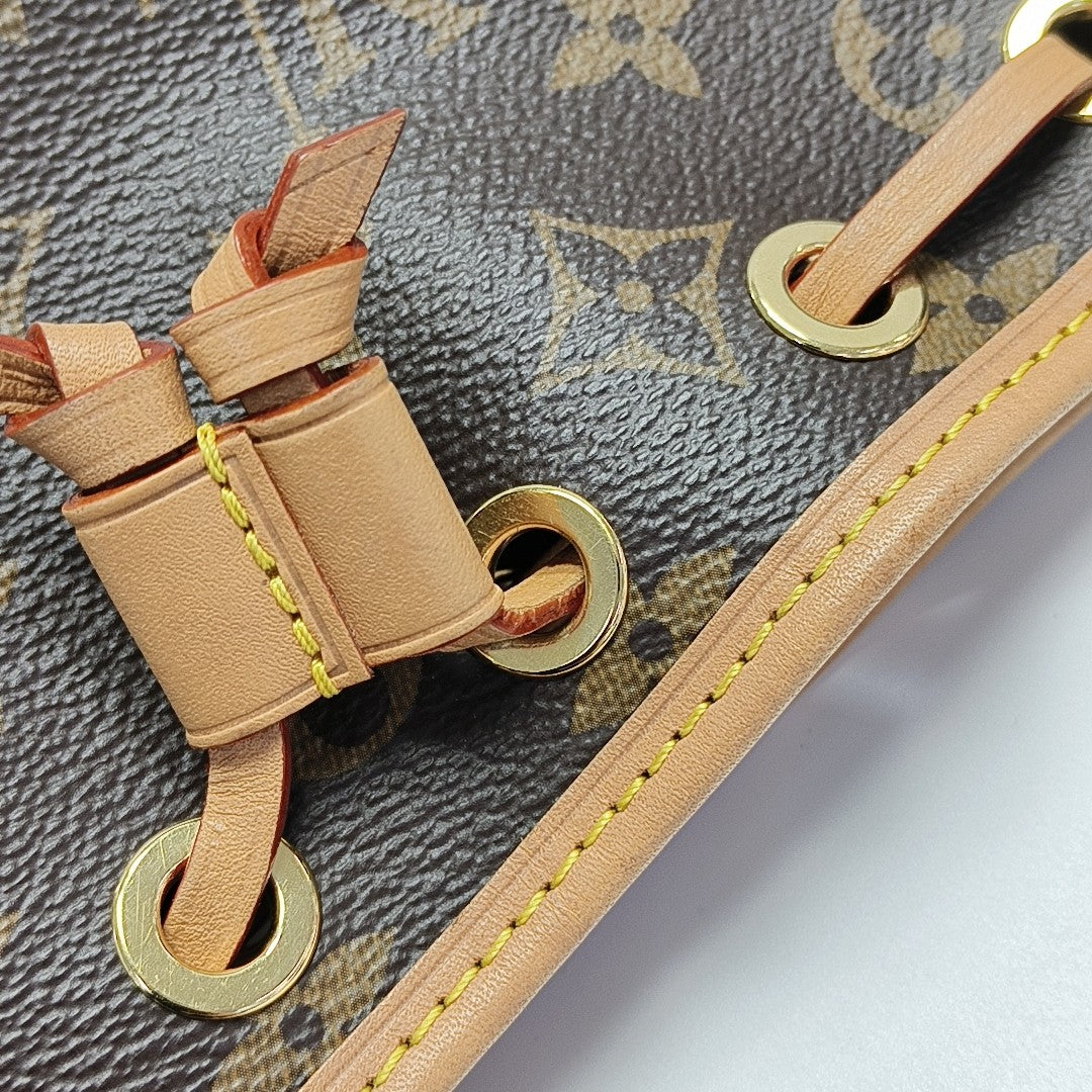 NOÉ Nano Monogram Coated Canvas Brown