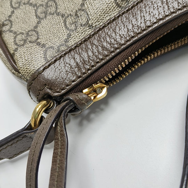 Ophidia Small Monogram Coated Canvas Brown
