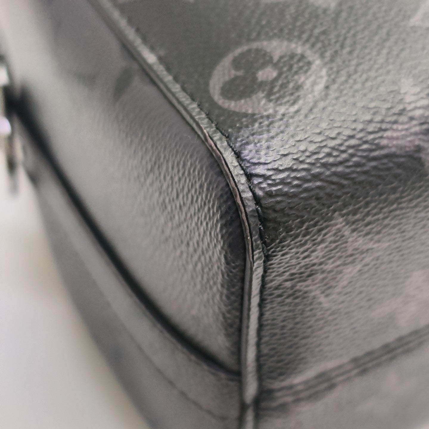 KEEPALL Monogram Coated Canvas Black