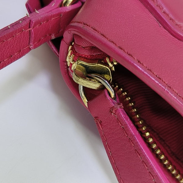 Coated Canvas Shoulder Bag Beige