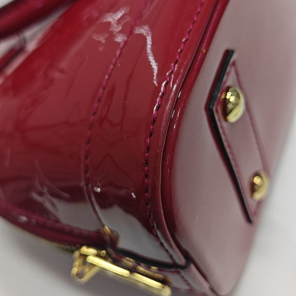 ALMA BB Monogram Patent Leather Red