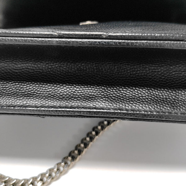 MONOGRAM WOC Chevron Calfskin Black