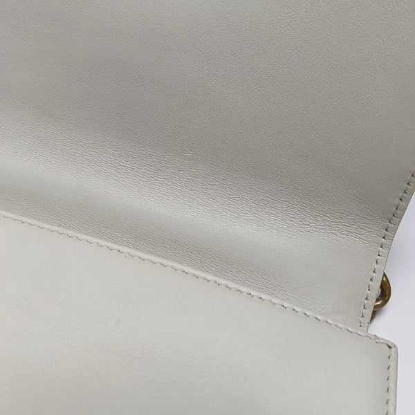 Diorama Small Cannage Calfskin White
