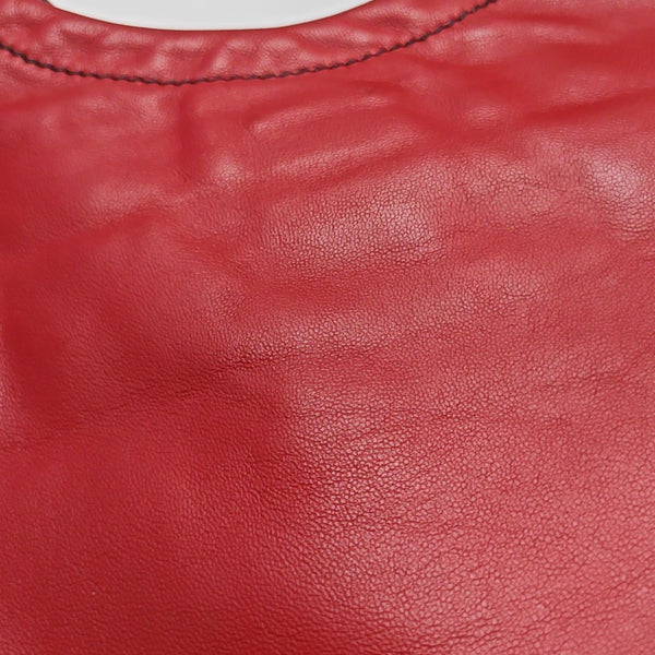 Lambskin Top Handle Bag Red