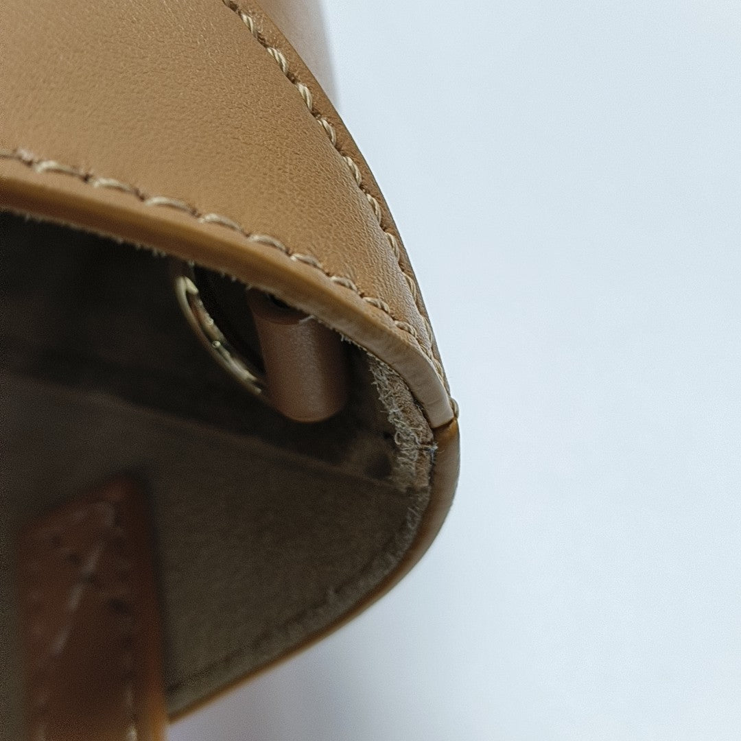 Puzzle Fold Mini Quilted Calfskin Brown