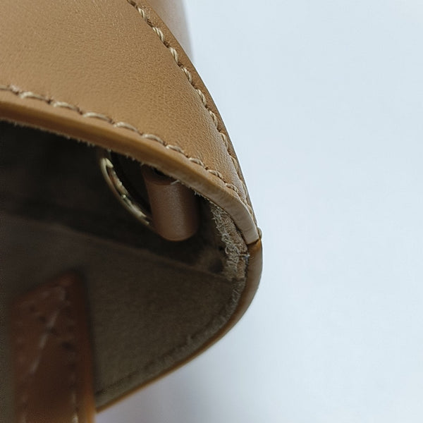 Puzzle Fold Mini Quilted Calfskin Brown