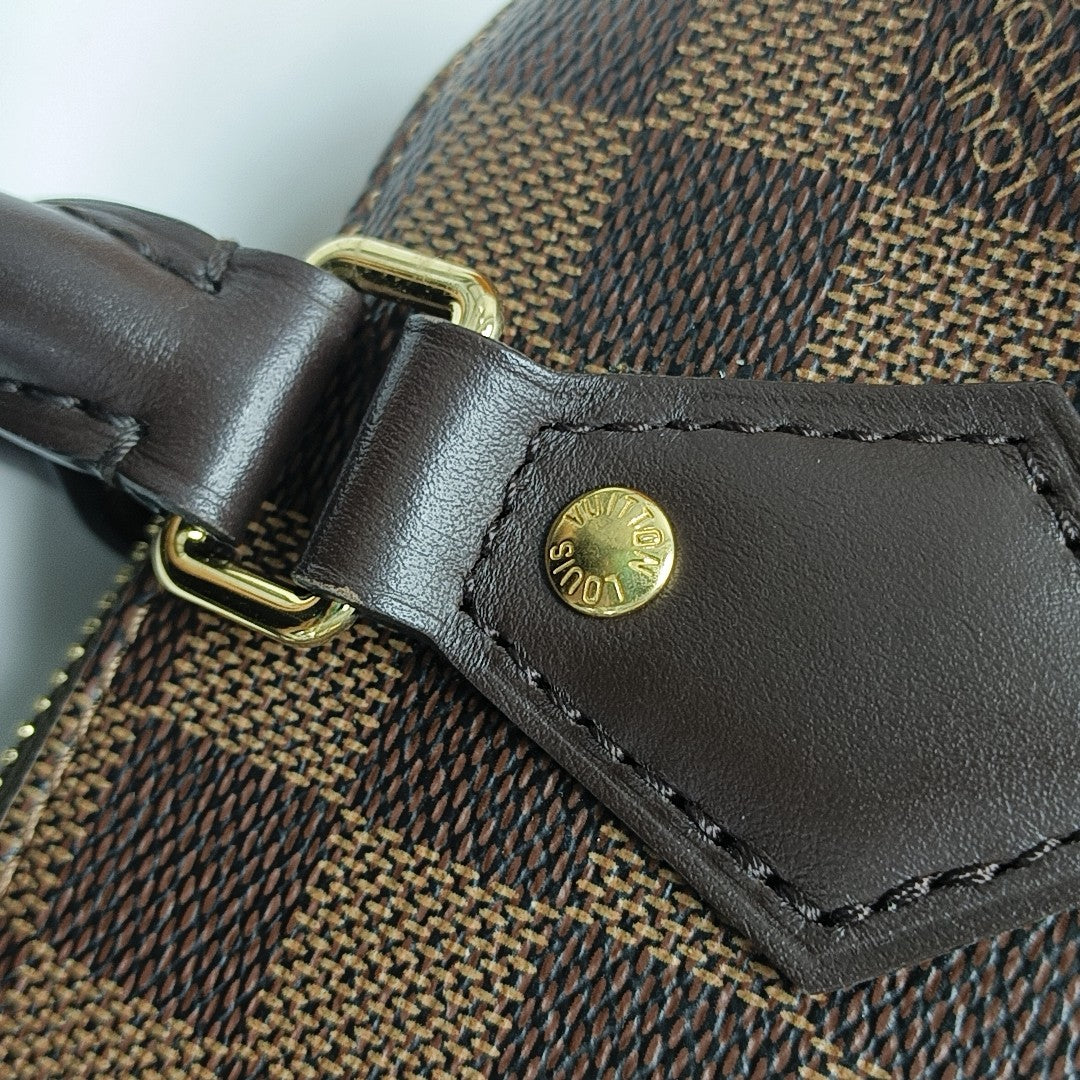 SPEEDY 20 Damier Ebene Coated Canvas Brown