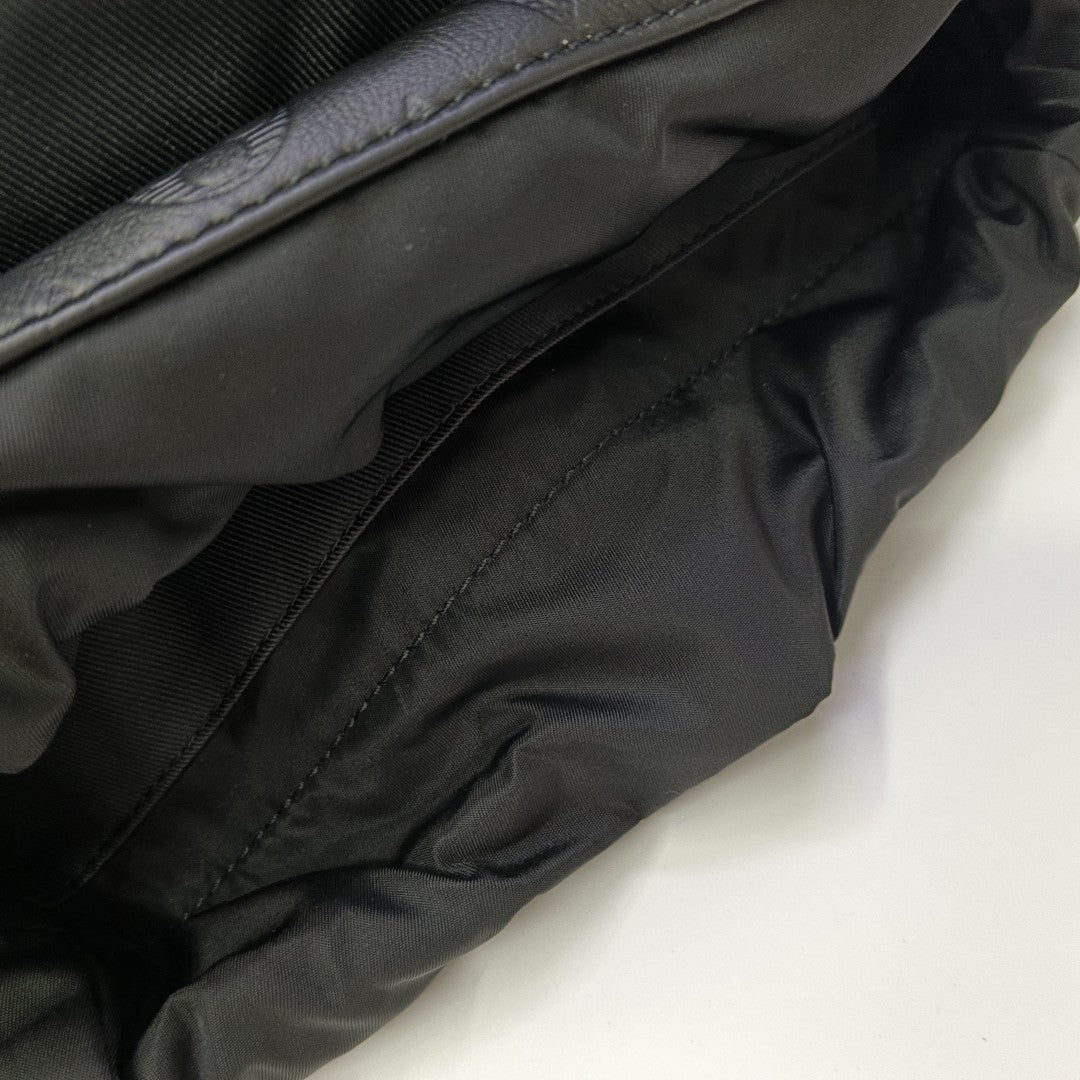 Monogram Calfskin Backpack Black