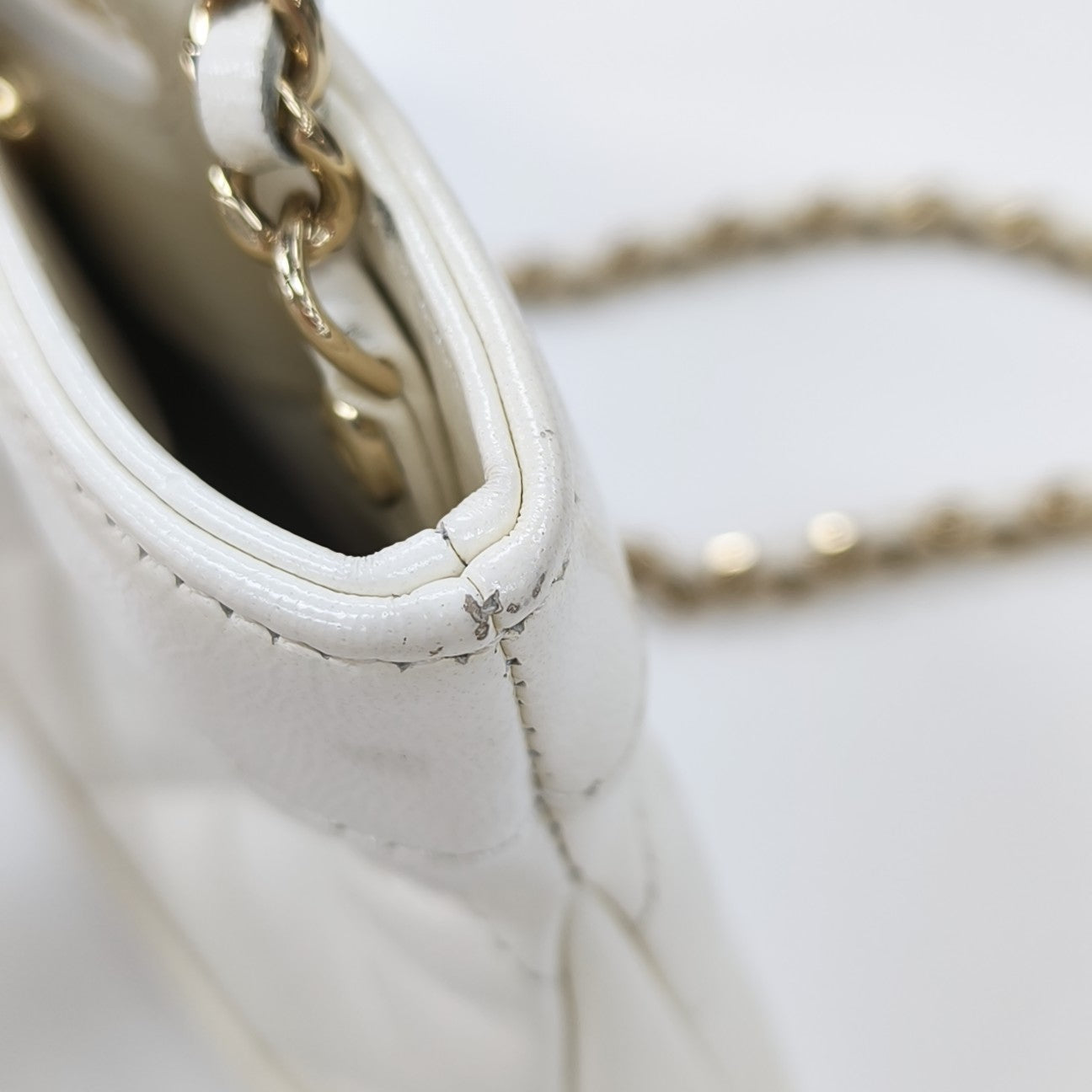 CHANEL 31 Mini Quilted Lambskin White