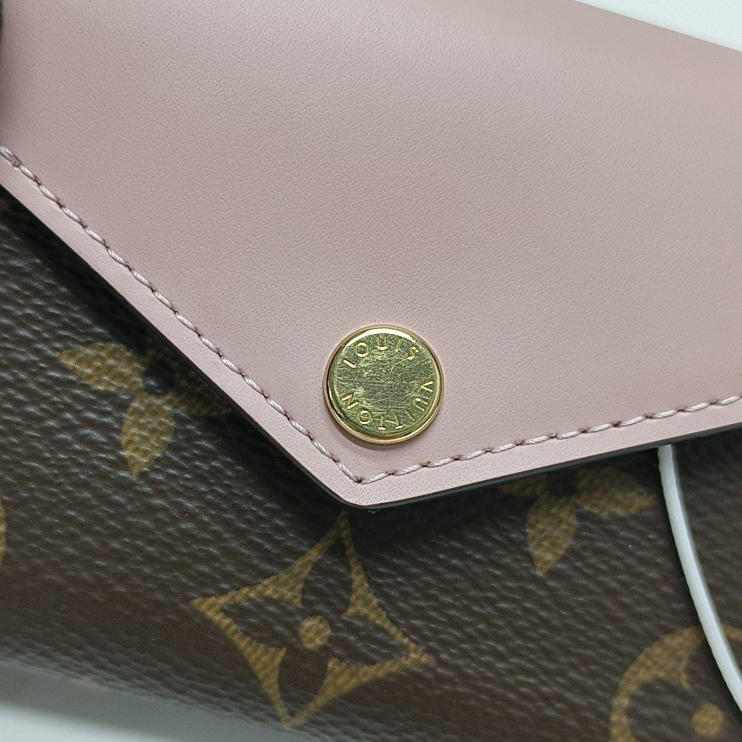 ZOE Monogram Coated Canvas Pink Wallet