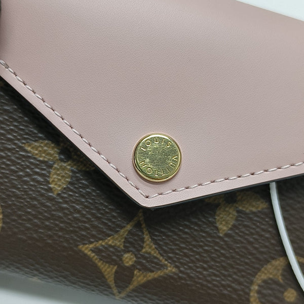 ZOE Monogram Coated Canvas Pink Wallet