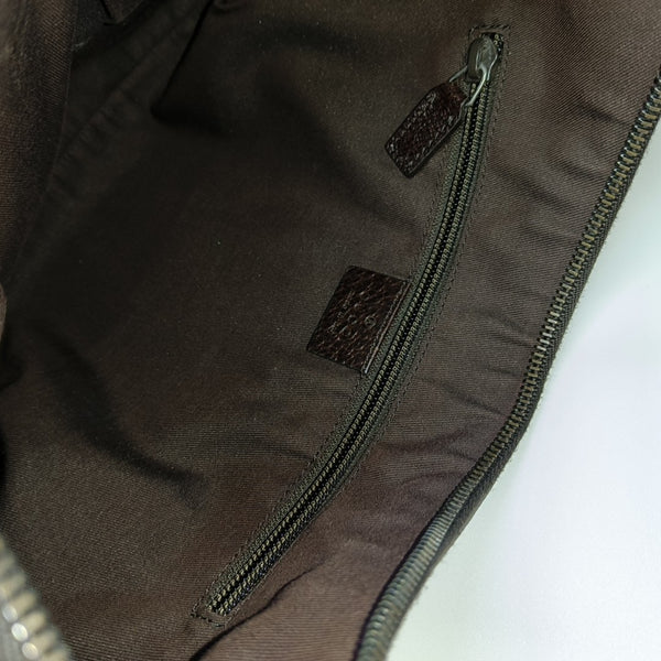 Monogram Canvas Shoulder Bag Brown