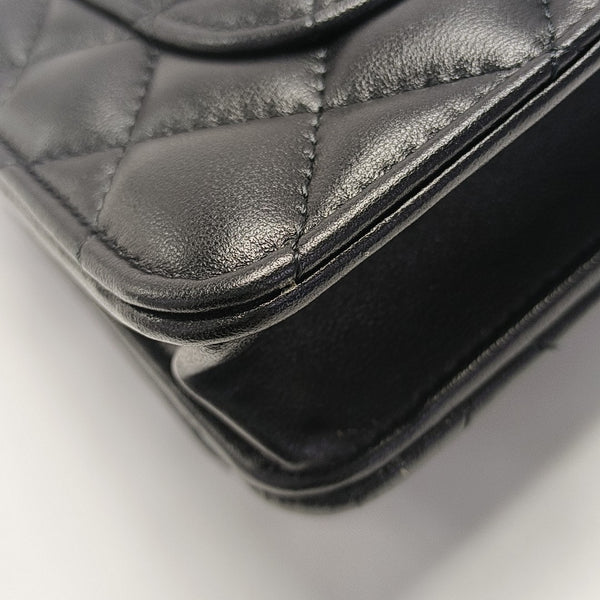 WOC Quilted Lambskin Black