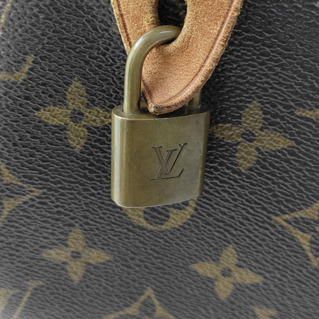 SPEEDY 30 Monogram Coated Canvas Brown
