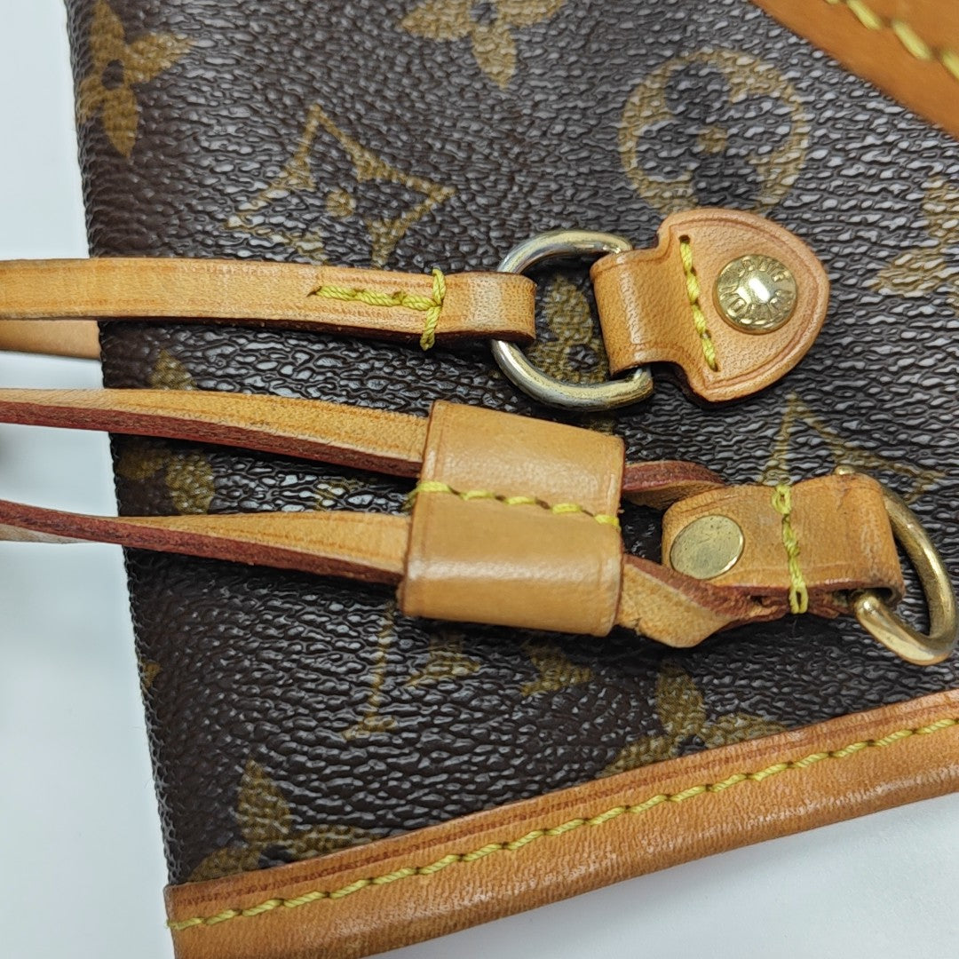 NEVERFULL MM Monogram Coated Canvas Brown