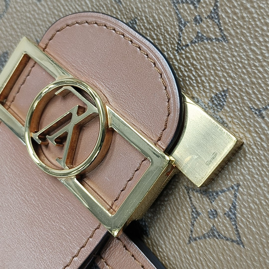 DAUPHINE MM Monogram Coated Canvas Brown