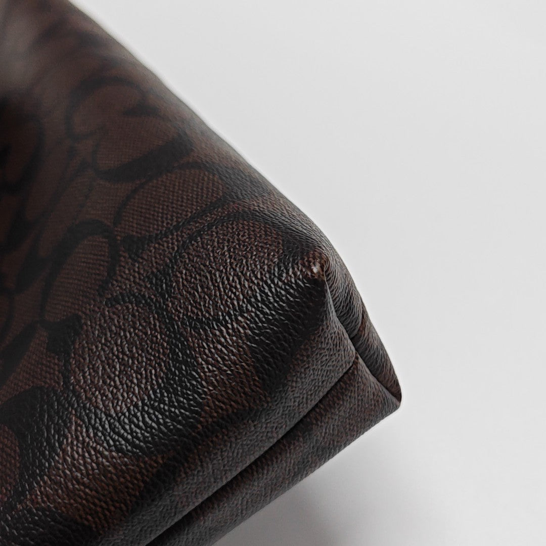 Monogram Coated Canvas Shoulder Bag Brown