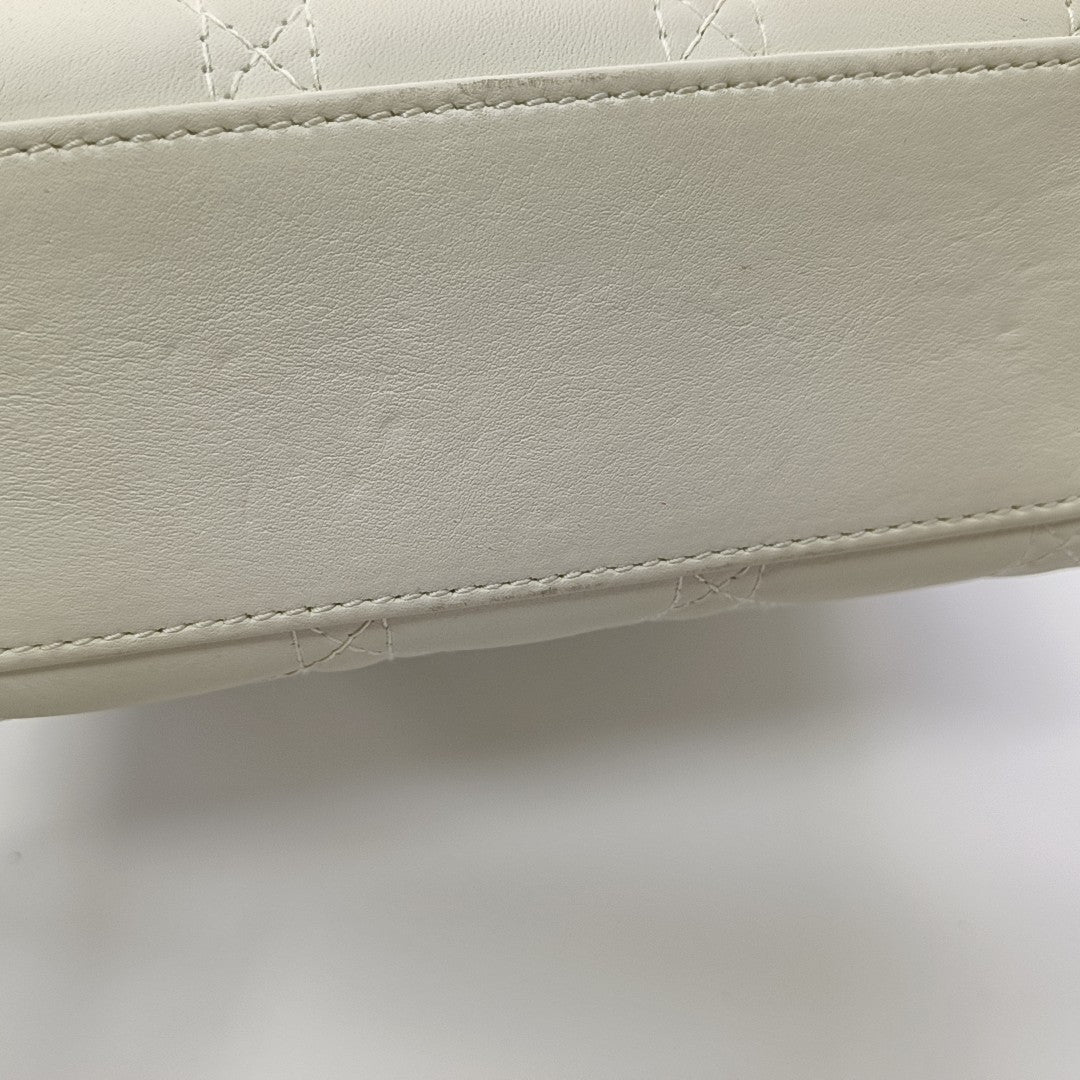 Lady Dior Mini Cannage Lambskin White