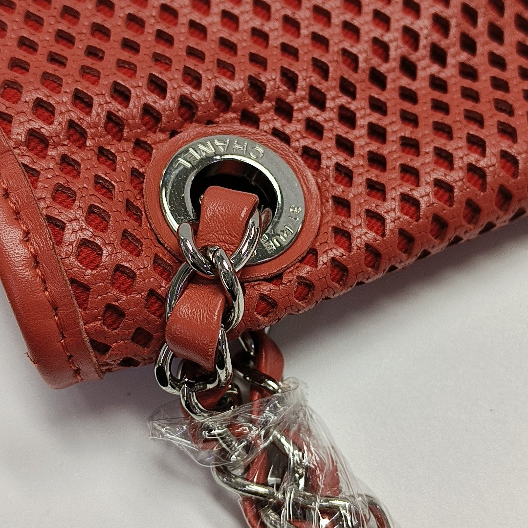 Lambskin Shoulder Bag Red