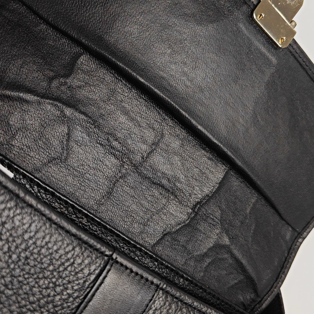 Calfskin Shoulder Bag Black