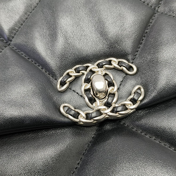 CHANEL 19 Large Quilted Lambskin Black