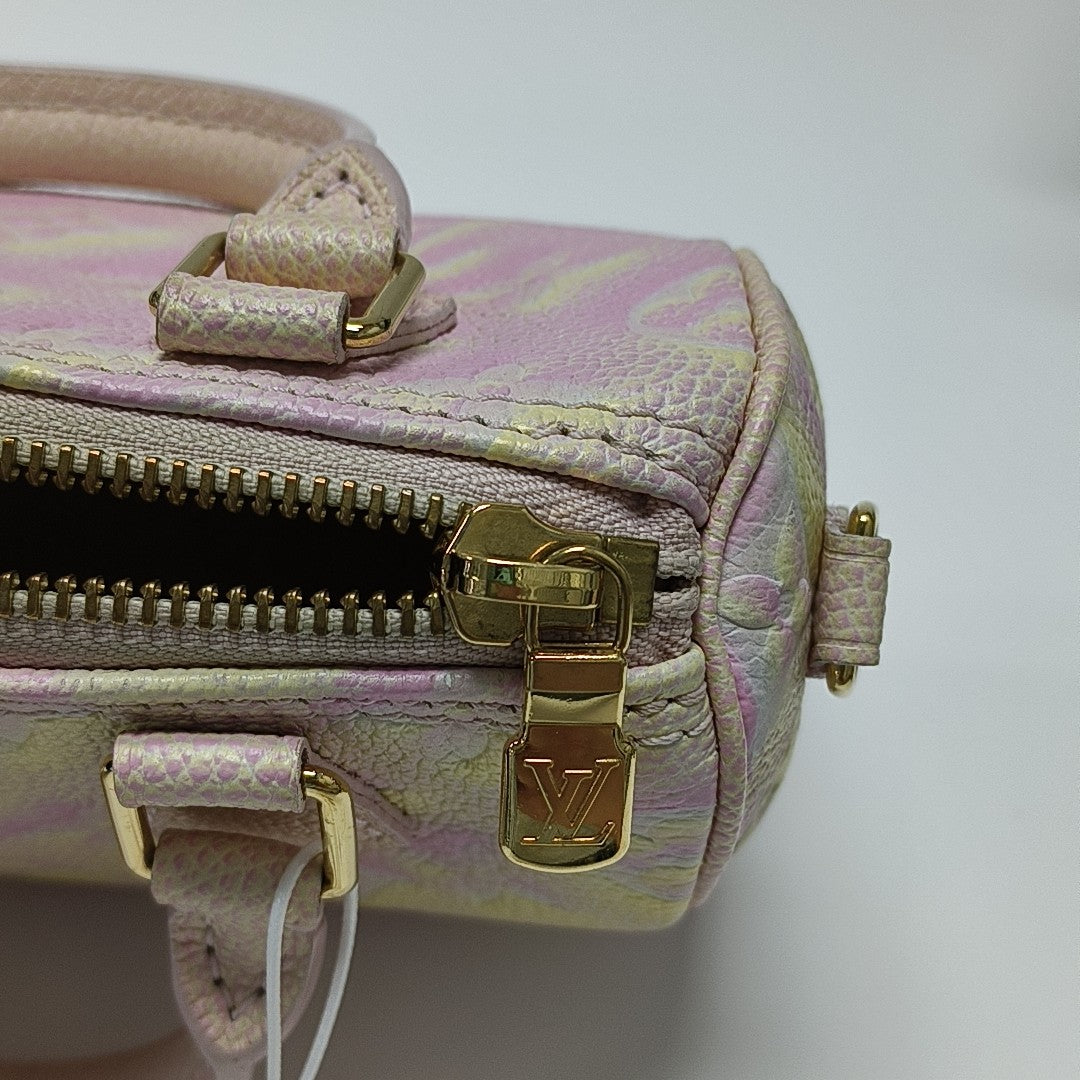 SPEEDY Nano Monogram Calfskin Pink