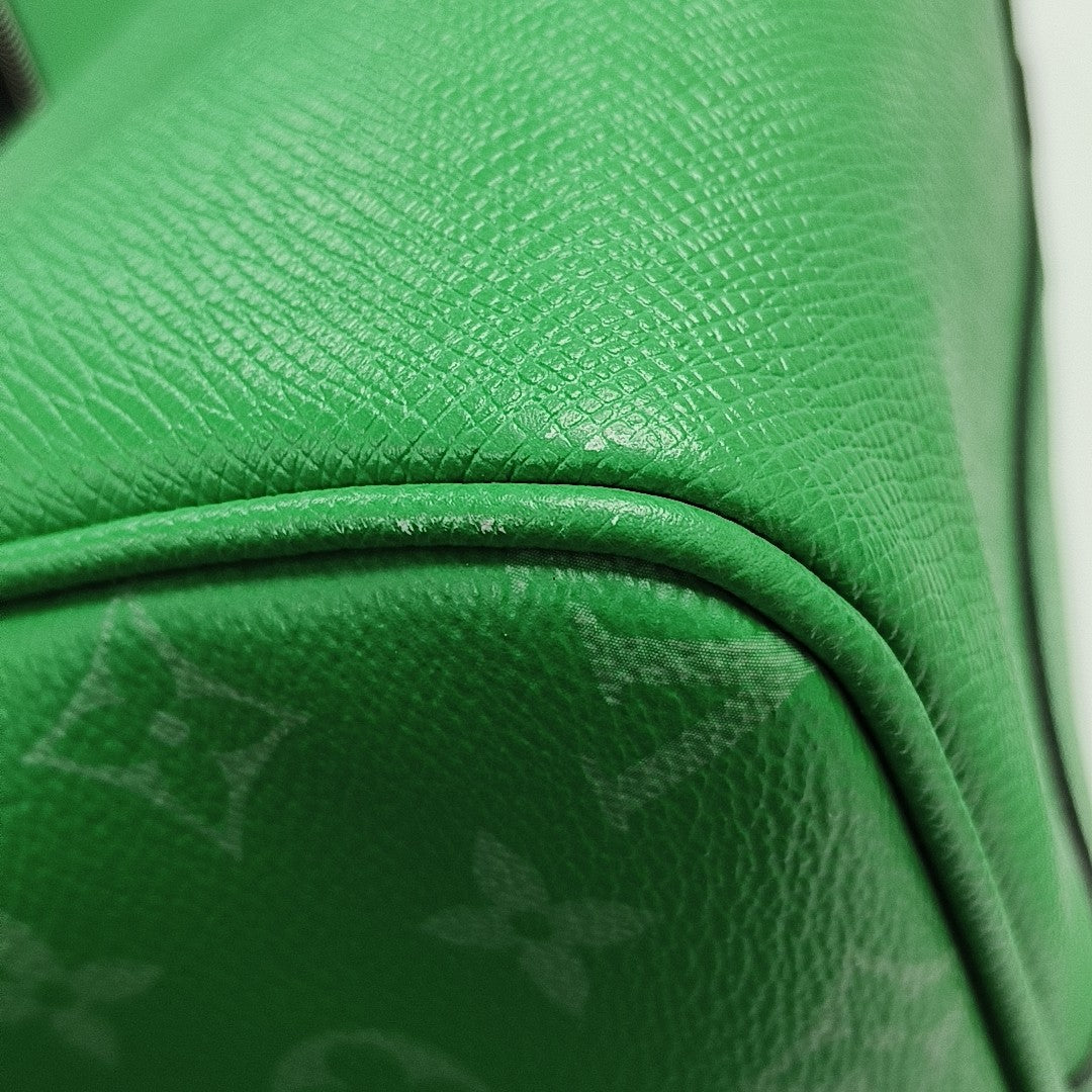 KEEPALL 45 Monogram Coated Canvas Green