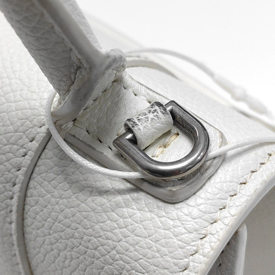 Hourglass S Calfskin White