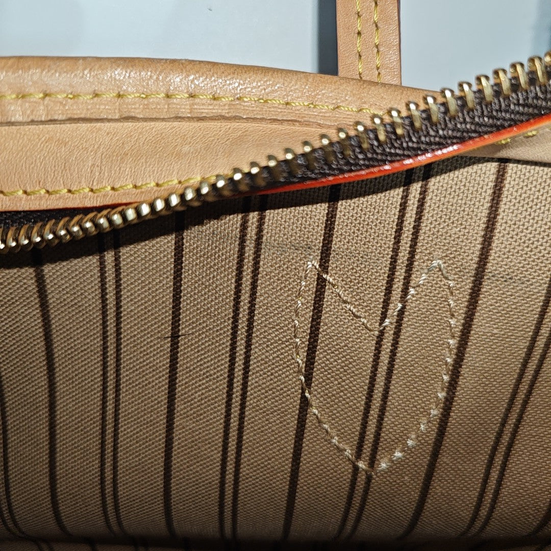 NEVERFULL BB Monogram Coated Canvas Brown
