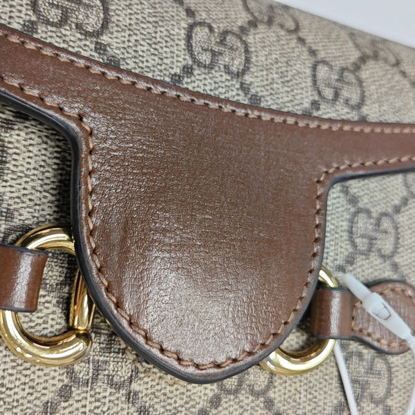 Horsebit 1955 Mini Monogram Coated Canvas Beige