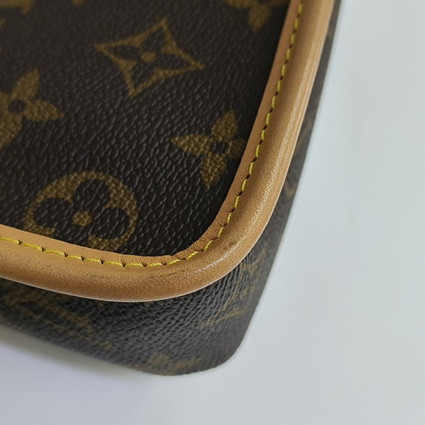 DIANE Nano Monogram Coated Canvas Brown