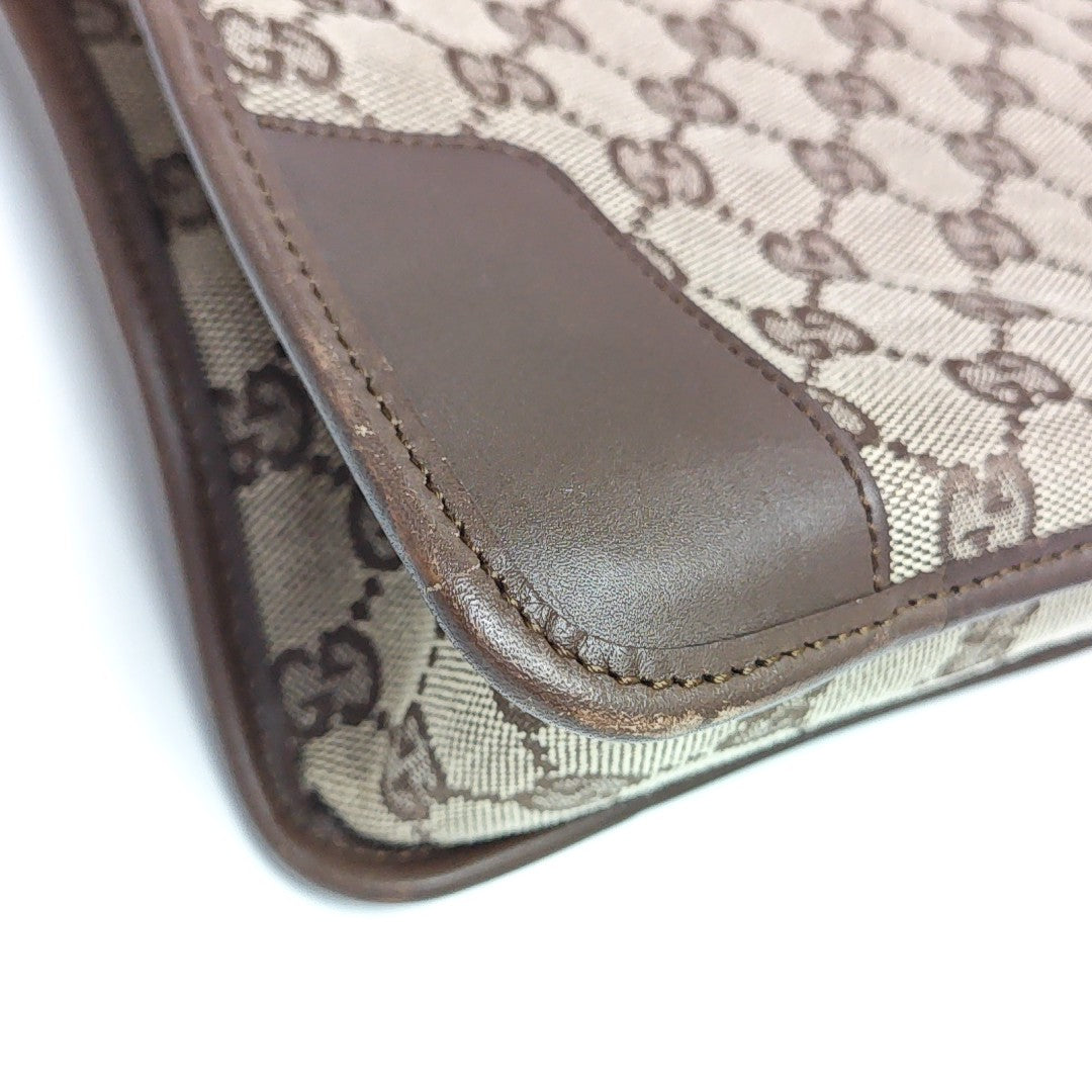 Monogram Canvas Top Handle Bag Brown