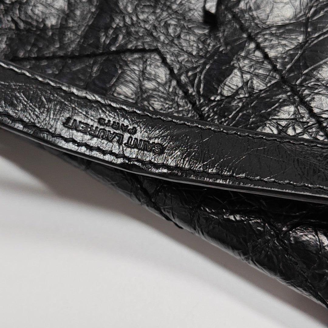 NIKI Medium Chevron Calfskin Black