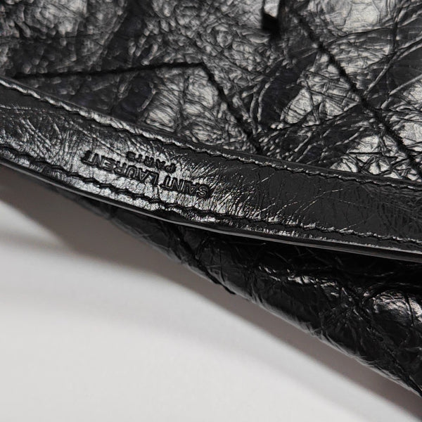 NIKI Medium Chevron Calfskin Black