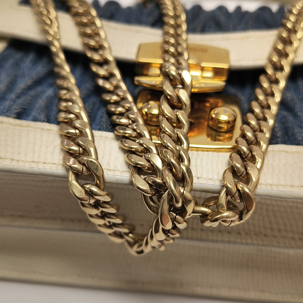 Miu Confidential Quilted Denim Blue