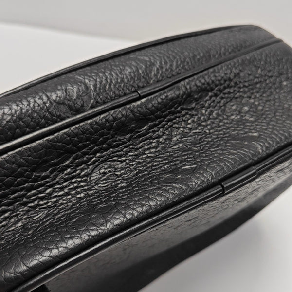 S LOCK Monogram Calfskin Black