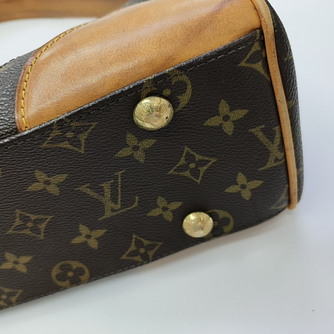 BEVERLY MM Monogram Coated Canvas Brown
