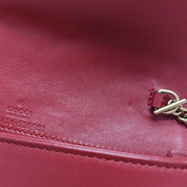 GG Marmont Super Mini Quilted Calfskin Red