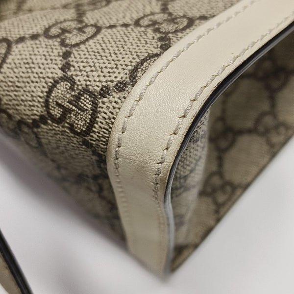 Padlock Small Monogram Coated Canvas Beige
