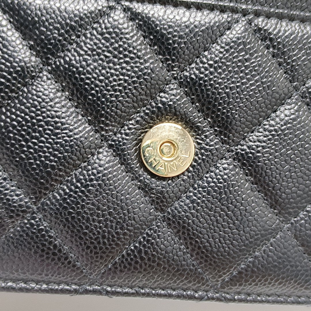 WOC Quilted Grained Calfskin Black