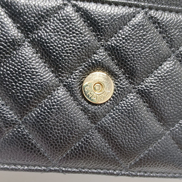 WOC Quilted Grained Calfskin Black