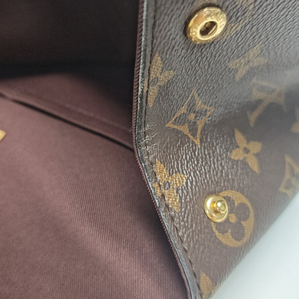 CLUNY MM Monogram Coated Canvas Brown