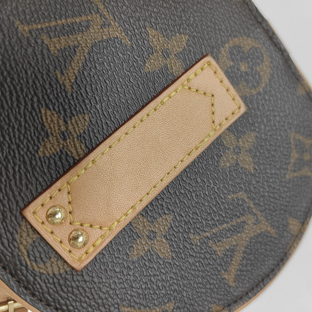 BOITE CHAPEAU Mini Monogram Coated Canvas Brown