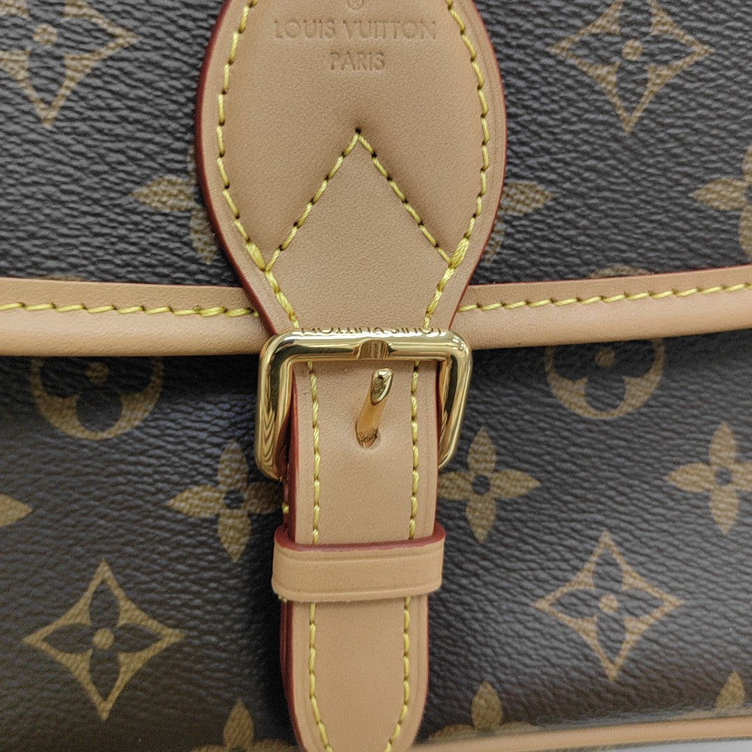 DIANE Monogram Coated Canvas Brown