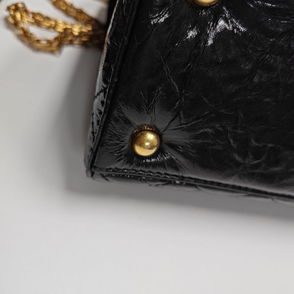 Quilted Calfskin Shoulder Bag Black