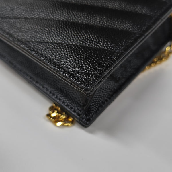MONOGRAM WOC Chevron Calfskin Black