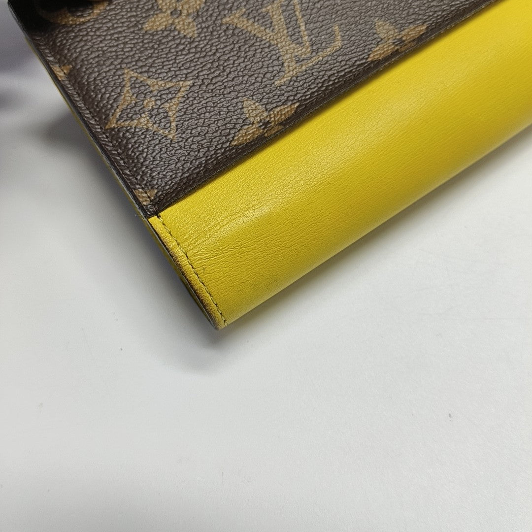 SARAH Monogram Coated Canvas Multicolor Wallet
